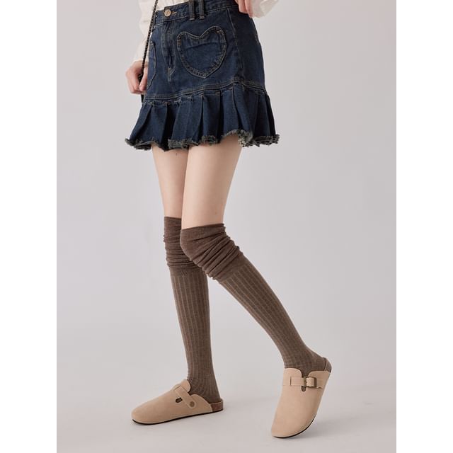 Plain Over-The-Knee Socks / Set