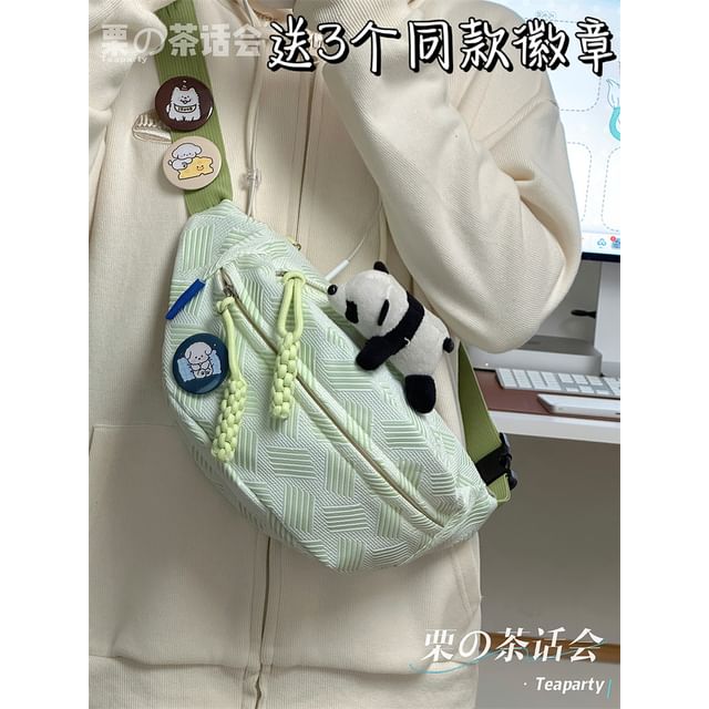 Woven Waist Bag / Bag Charm / Pin / Set