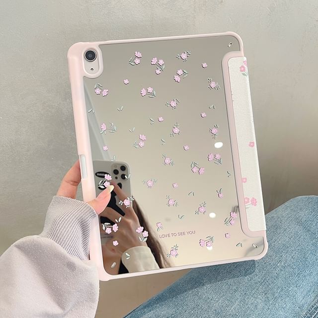 Floral Mirrored iPad Case