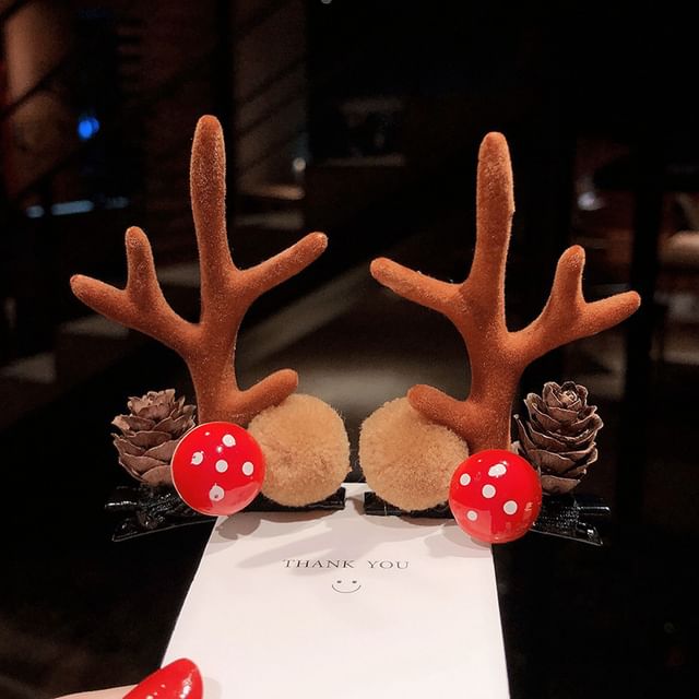 Christmas Flocking Hair Clip (Various Designs)