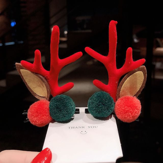 Christmas Flocking Hair Clip (Various Designs)