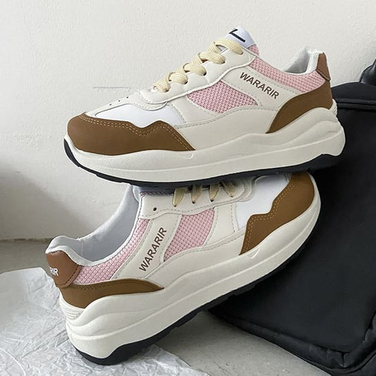 Platform Panel Mesh Sneakers