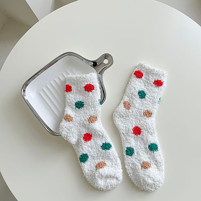 Printed Fluffy Socks