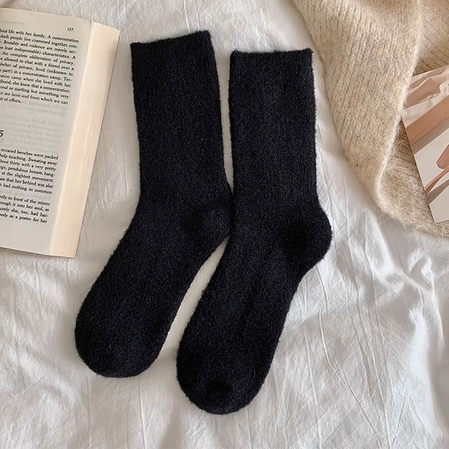 Plain Fluffy Socks