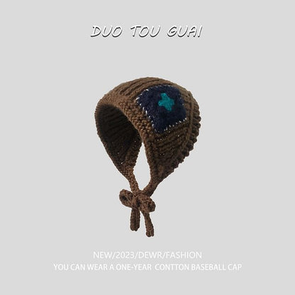 Patchwork Knit Earmuffs