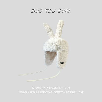 Rabbit Ear Chenille Trapper Hat