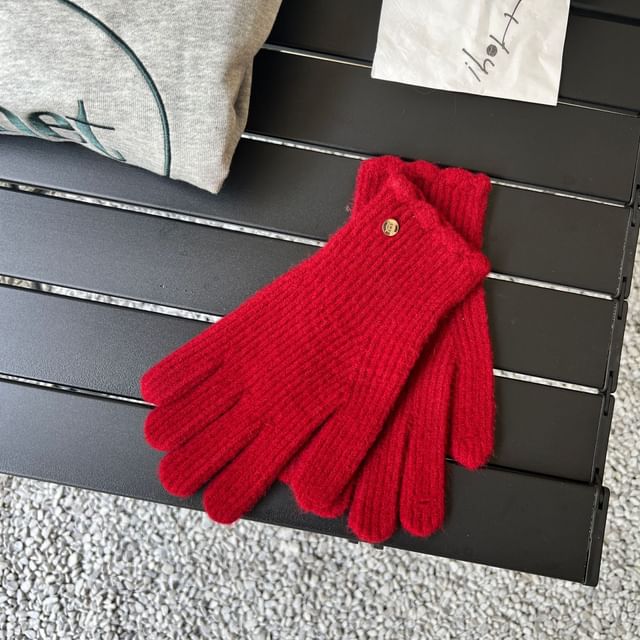 Plain Knit Gloves