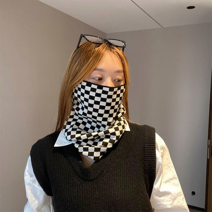 Patterned Multi-Way Knit Scarf / Beanie