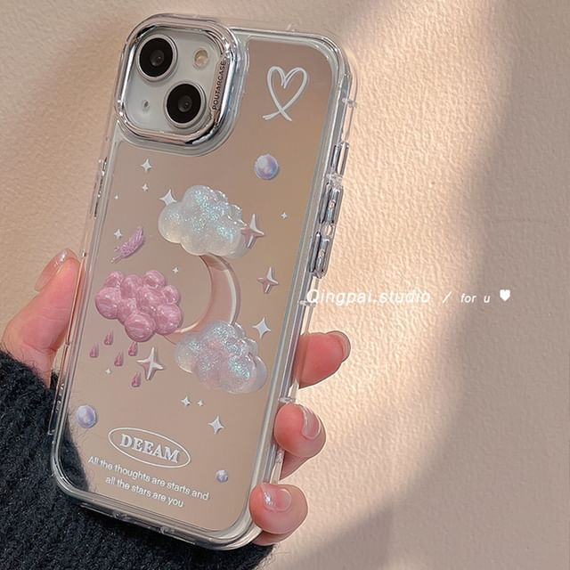 Cloud Mirrored Phone Case - iPhone 15 Pro Max / 15 Pro / 15 Plus / 15 / 14 Pro Max / 14 Pro / 14 Plus / 14