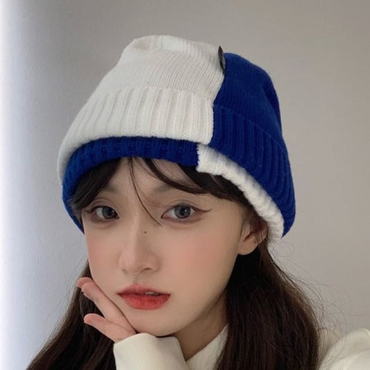 Two Tone Knit Beanie