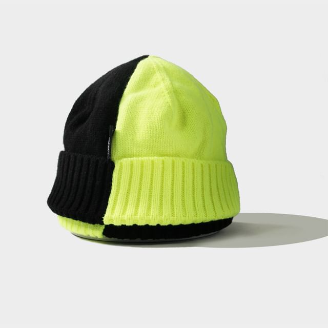 Two Tone Knit Beanie