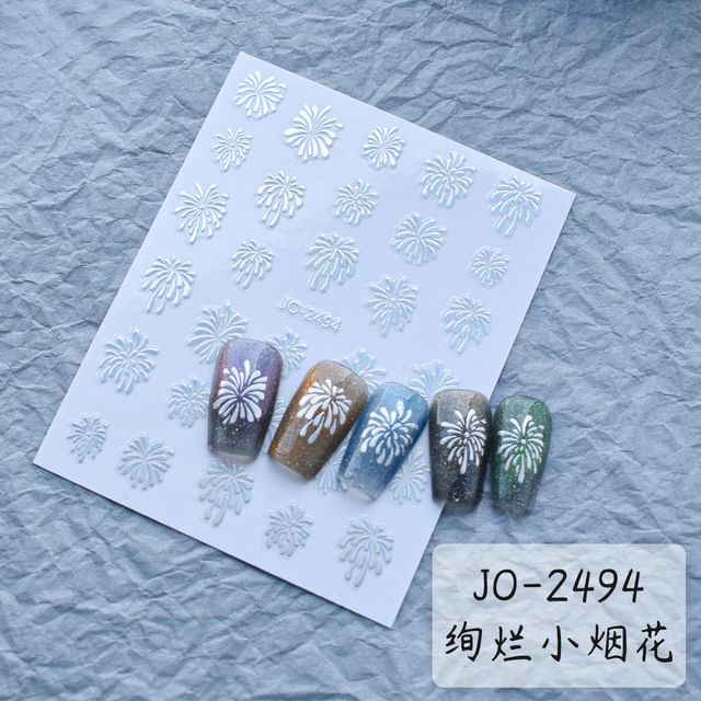 Fireworks Nail Art Stickers (Various Designs)