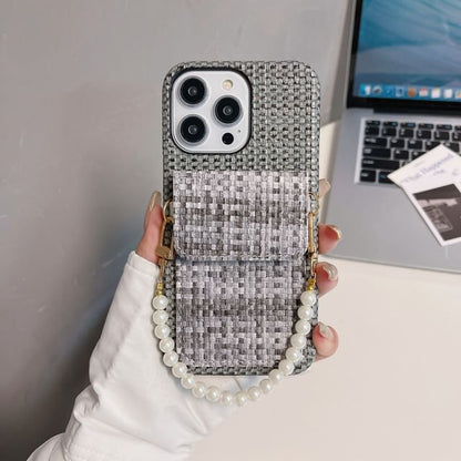 Faux Pearl Fabric Phone Case
