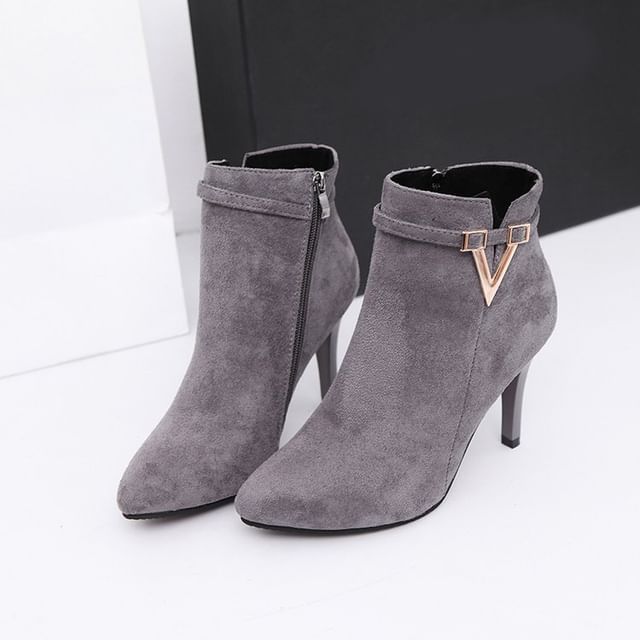 Pointed Stiletto Ankle Boots