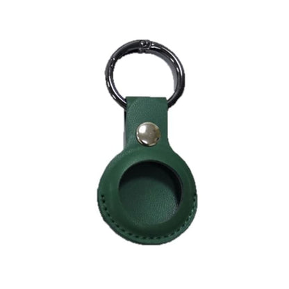 Keyring Faux AirTag Holder Leather