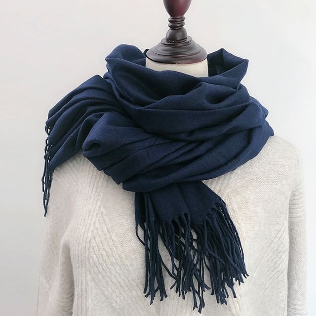 Plain Fringed Scarf