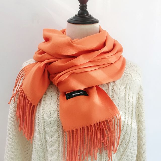 Plain Fringed Scarf