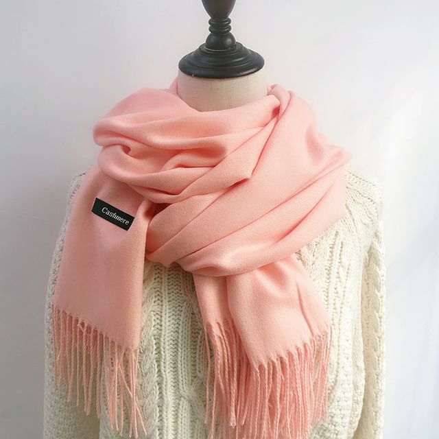 Plain Fringed Scarf