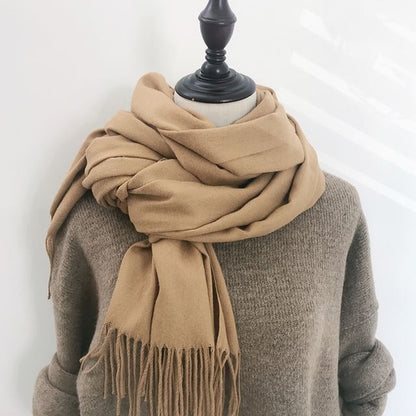 Plain Fringed Scarf