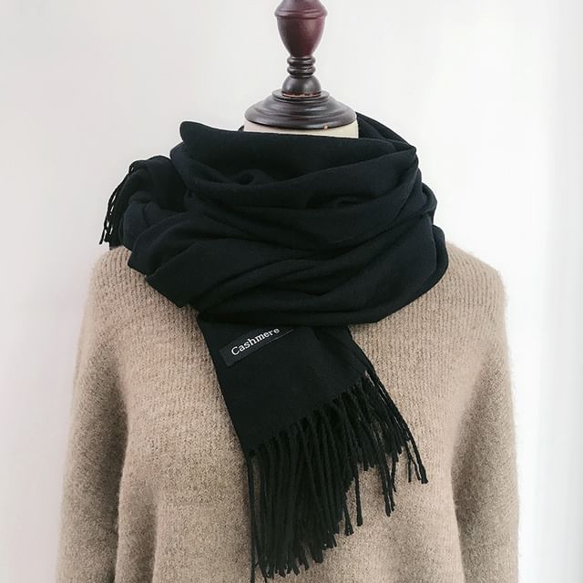 Plain Fringed Scarf