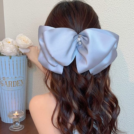 Satin Bow Hair Claw