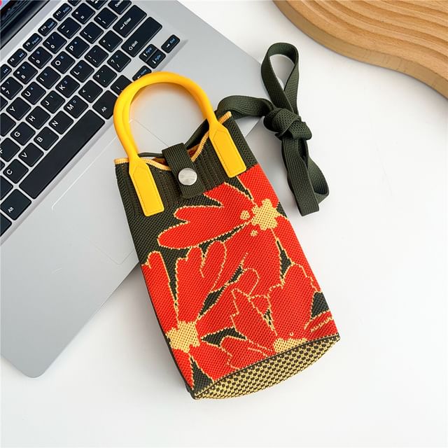 Patterned Mobile Phone Crossbody Bag