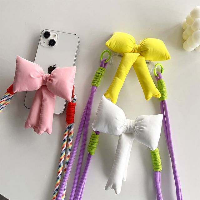 Bow Padded Clip On Phone Lanyard