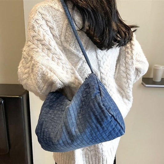 Sac à bandoulière en denim rayé