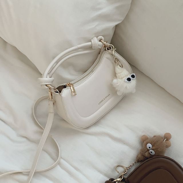 Top Handle Faux Leather Crossbody Bag