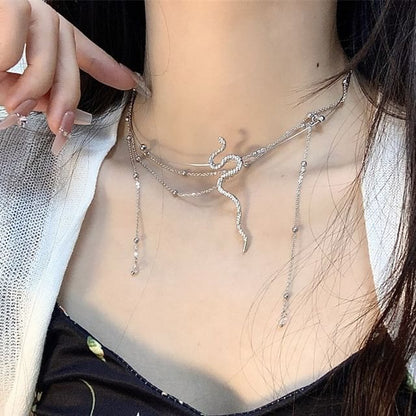 Layered Choker Alloy Snake