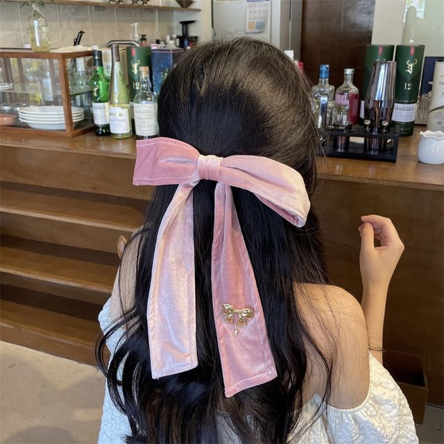 Bow Velvet Hair Clip