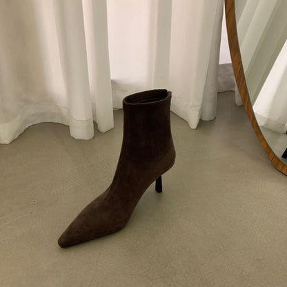 Boots Short Heel High Pointy