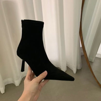 Boots Short Heel High Pointy