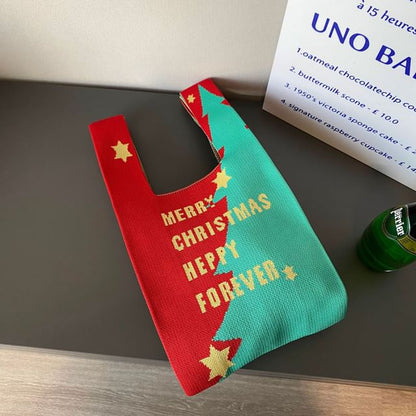 Christmas Knit Small Tote Bag ( Various Designs )