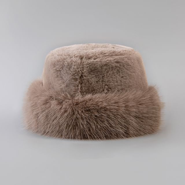 Plain Faux Fur Hat