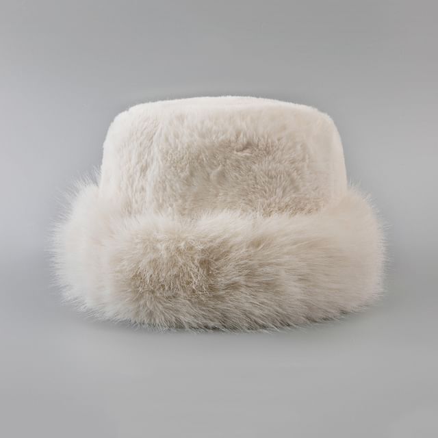 Plain Faux Fur Hat