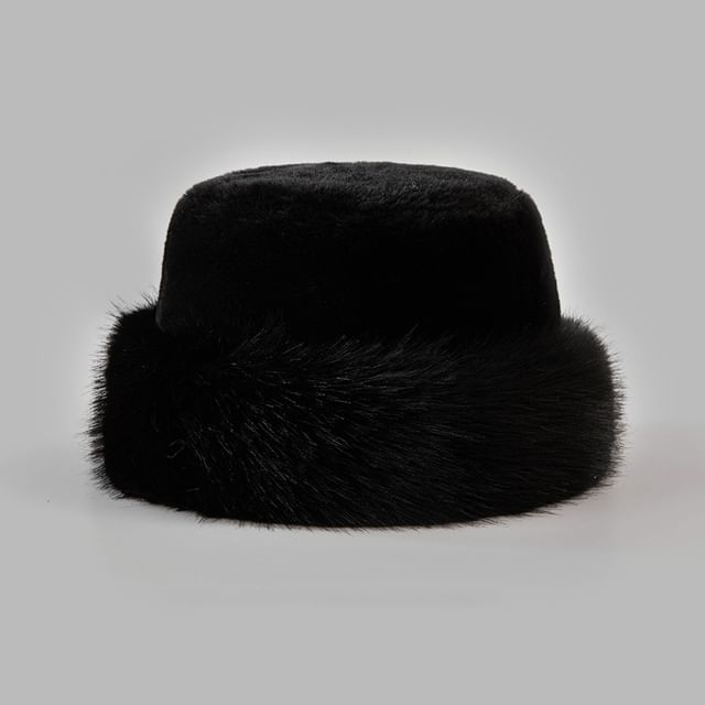 Plain Faux Fur Hat
