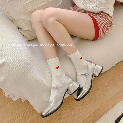 Heart Print Socks / Set