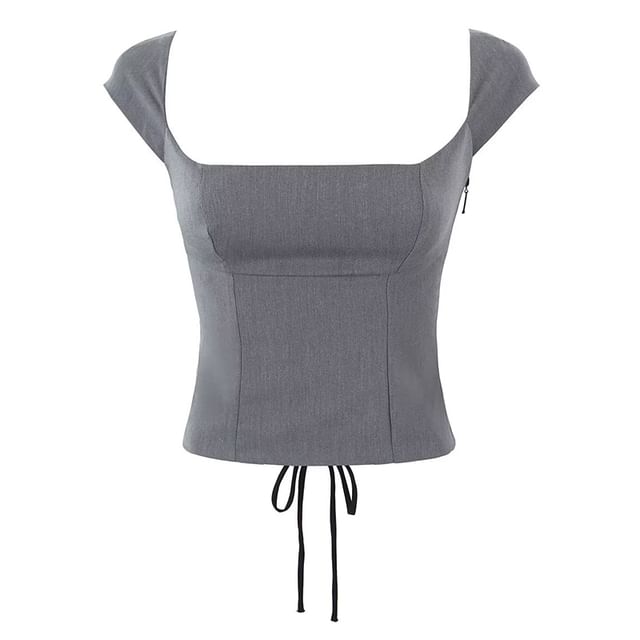 Cap-Sleeve Crop Top and Mini Pencil Skirt Set