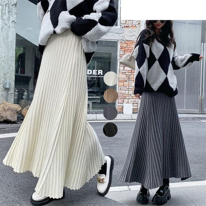Knitted High-Rise Maxi Mermaid Skirt