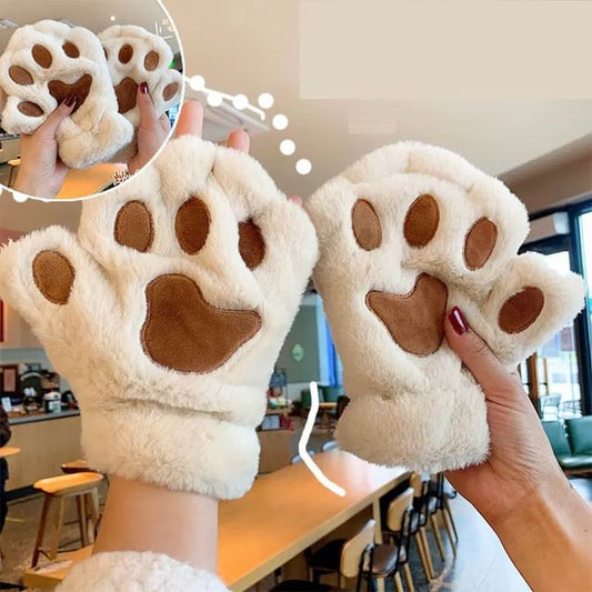 Cat Paw Fingerless Gloves