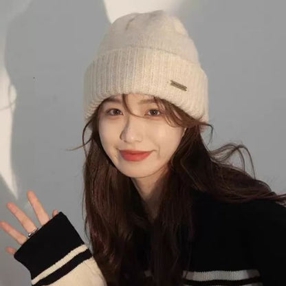 Plain Knit Casual Beanie