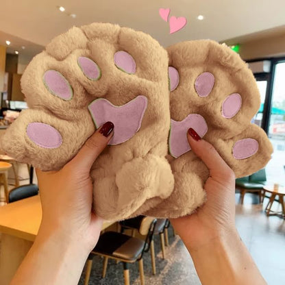 Cat Paw Fingerless Gloves