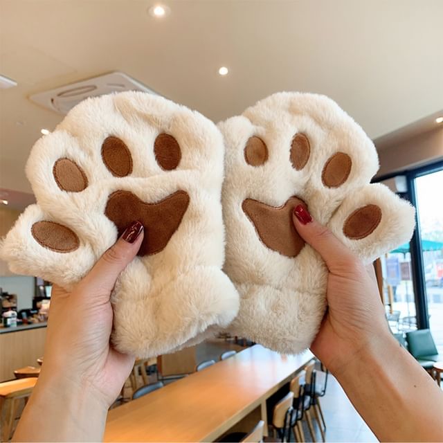 Cat Paw Fingerless Gloves