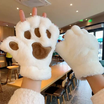 Cat Paw Fingerless Gloves