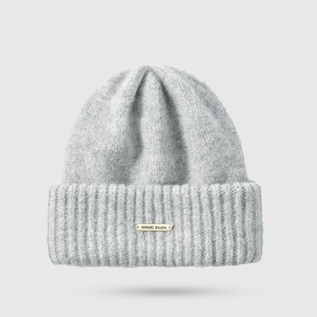 Plain Knit Casual Beanie