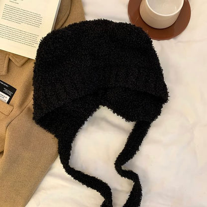 Bear Ear Chenille Bonnet Hat