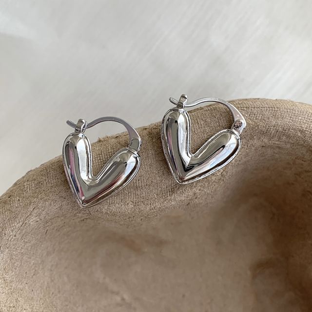 Heart Glaze Alloy Hoop Earring