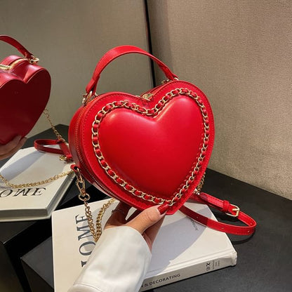 Heart Chained Crossbody Bag