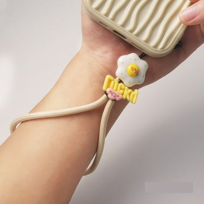 Lettering Fried Egg Phone Strap (Various Designs)